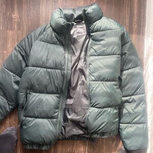 Zara Dark Green Quilted Jacket